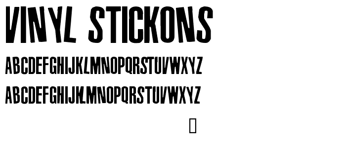 Vinyl Stickons font